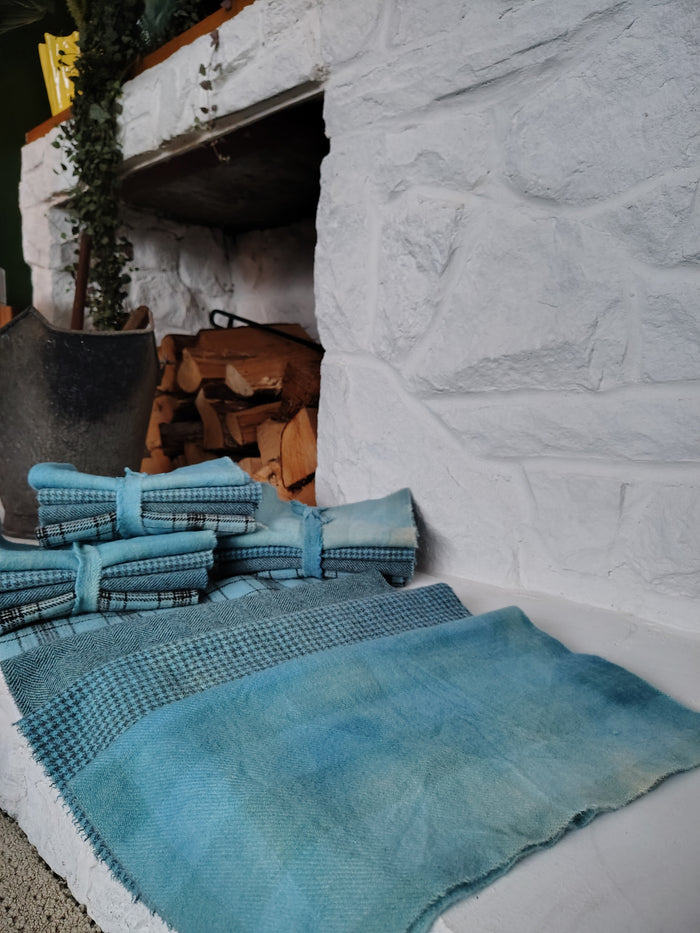 Nautical Hand Dyed Wool Fat Eighth Bundle