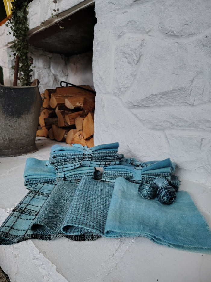 Nautical Hand Dyed Wool Fat Sixteenth Bundle