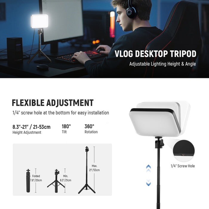 NEEWER BASICS BP66 LED Video Panel Desk Light