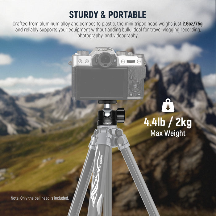 NEEWER GM01 Mini Ball Head is sturdy and portable.
