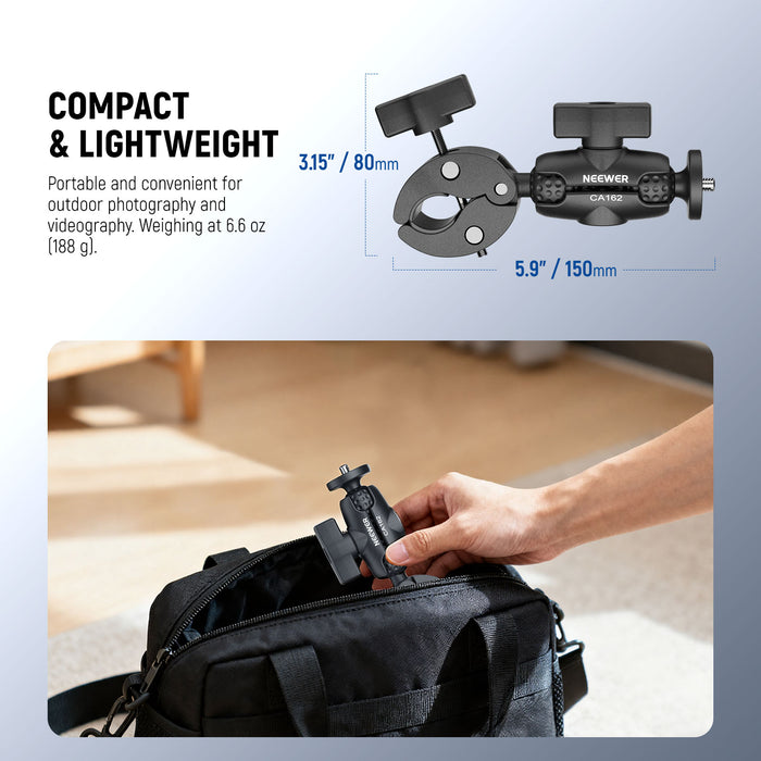 NEEWER CA162 Super Clamp Action Camera Mount Kit is lightweight and compact.