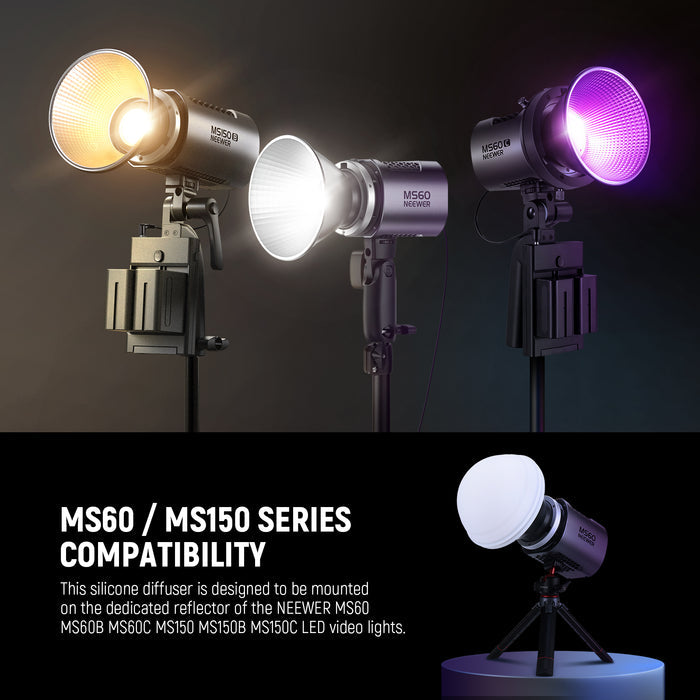 NEEWER CRS8 Light Diffuser Dome for MS60/MS150 Video Lights