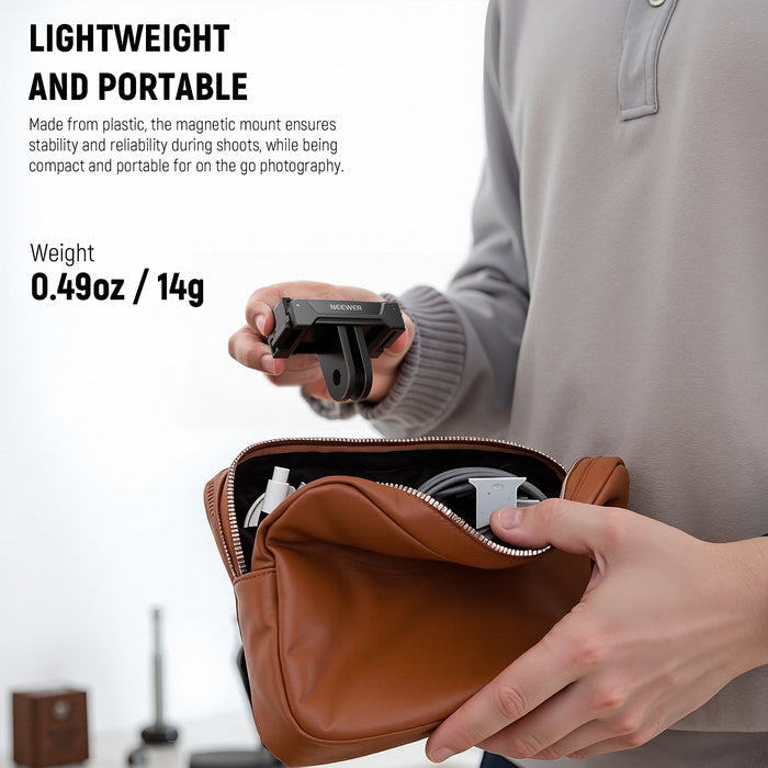 NEEWER GP-73 Magnetic Mount Adapter is lightweight and portable.