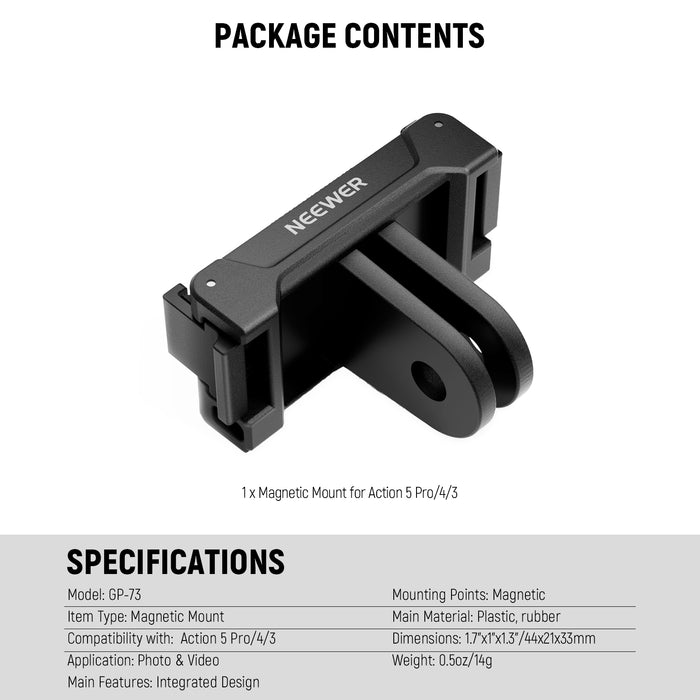 Package Contents of the NEEWER GP-73 Magnetic Mount Adapter