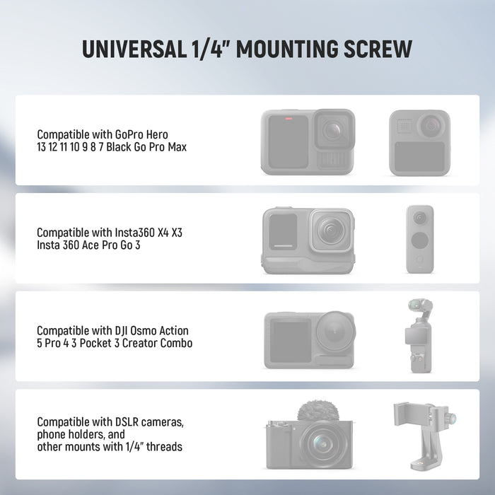 Universal 1/4" mounting screw