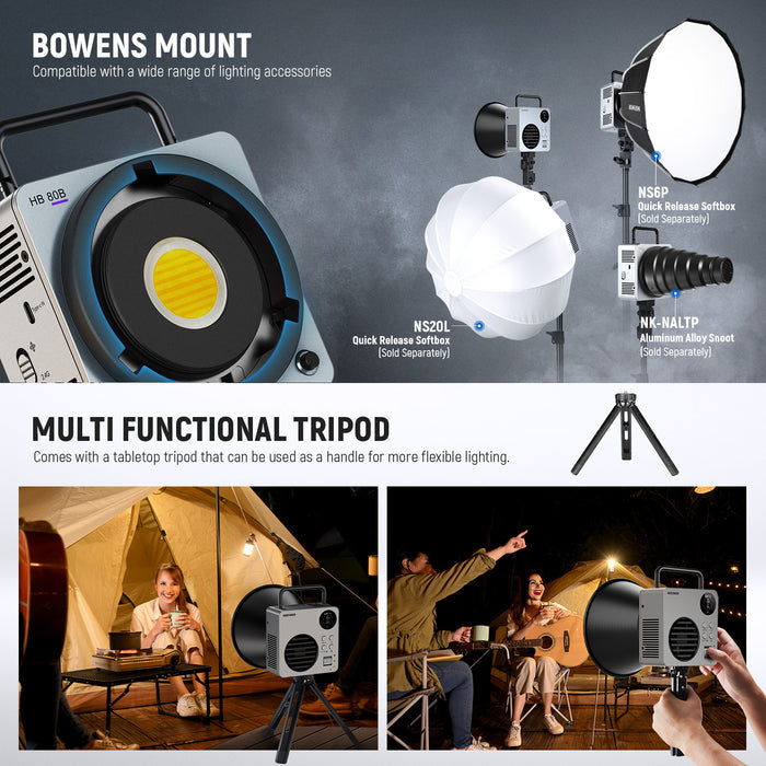 NEEWER HB80B 80W Bi-Color Mini COB LED Video Light
