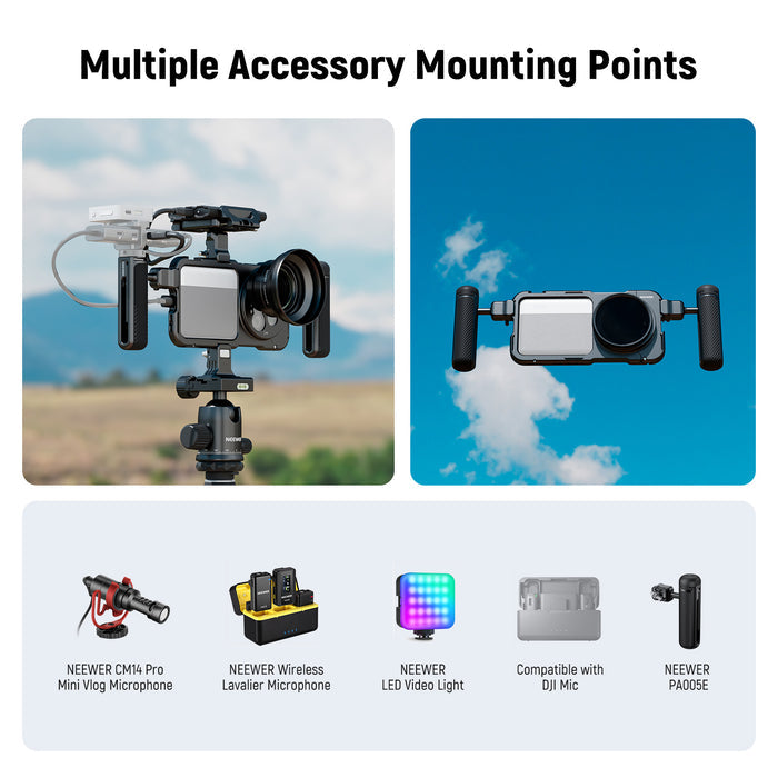 NEEWER PA091 Phone Cage Kit for Xiaomi 15 Ultra offers Multiple Accessory Mounting Points