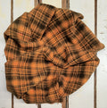 ORANGE Hand Dyed Plaid Wool (Medium)