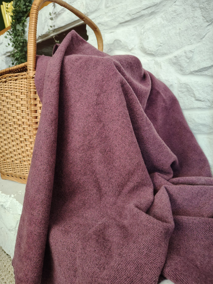 Plum Hand Dyed Wool Fat Eighth Bundle