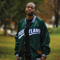 [ portland pickles ] forest green satin bomber - Official League