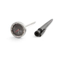 PRO Instant Read Thermometer with round metal dial and long stainless steel probe.