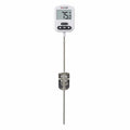 Programmable digital candy and deep fry thermometer with LCD display and control buttons.