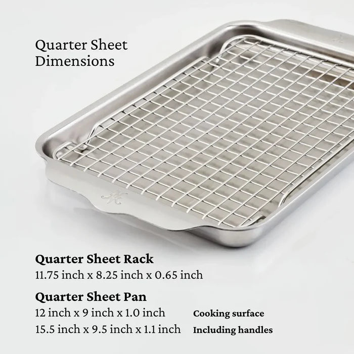 Provisions Ovenbond: Tri-ply Quarter Sheet Pan with Rack