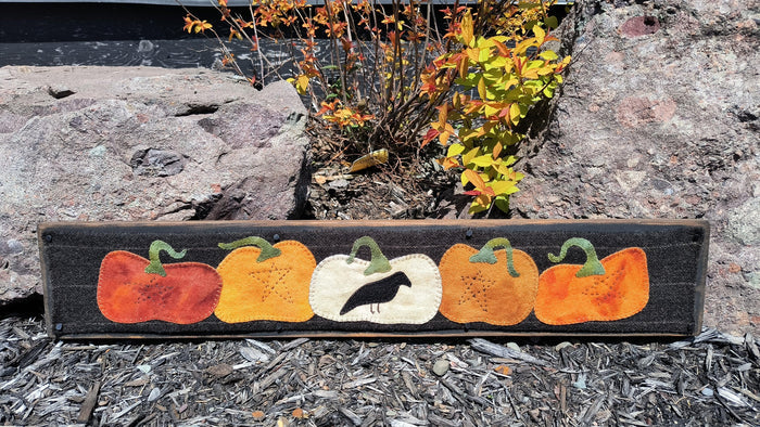 PUMPKIN HARVEST Board Runner Paper Pattern - All About Ewe Wool Shop