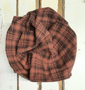 REDDISH BROWN Hand Dyed Plaid Wool (Medium)