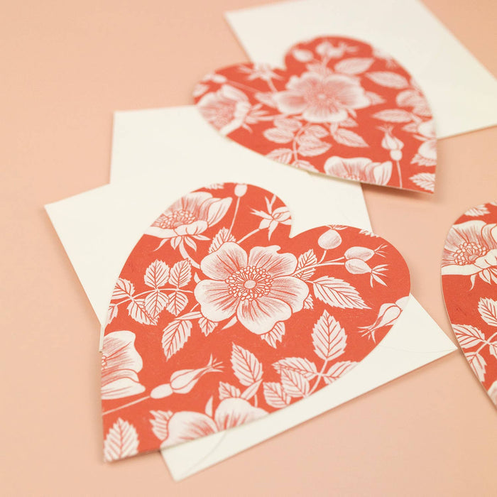 Rose Heart Valentine's Card - Botanica Paper Co.