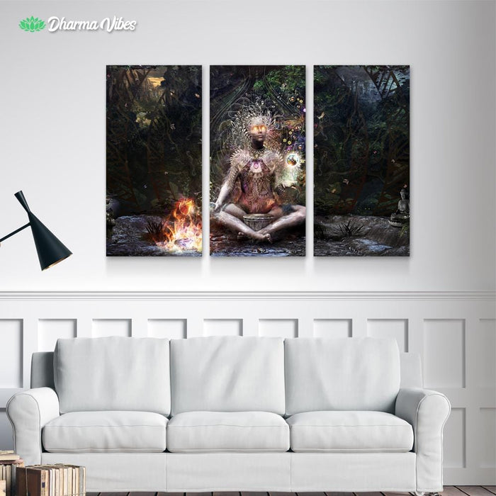 Sacrament For The Sacred Dreamers by Cameron Gray 3-Piece Canvas
