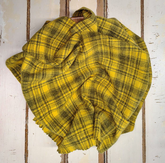 Saffron Hand Dyed Plaid Wool (Medium)