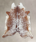 Salt and Pepper Brown Cowhide Rug #B8644