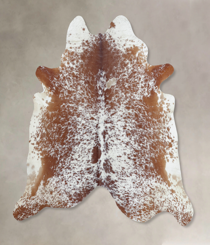 Salt and Pepper Brown Cowhide Rug #B8644