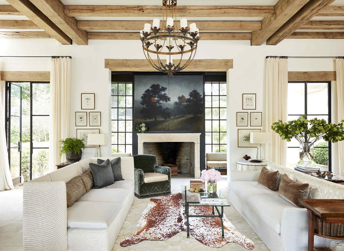 Salt and Pepper Brown Cowhide Rug #B8644
