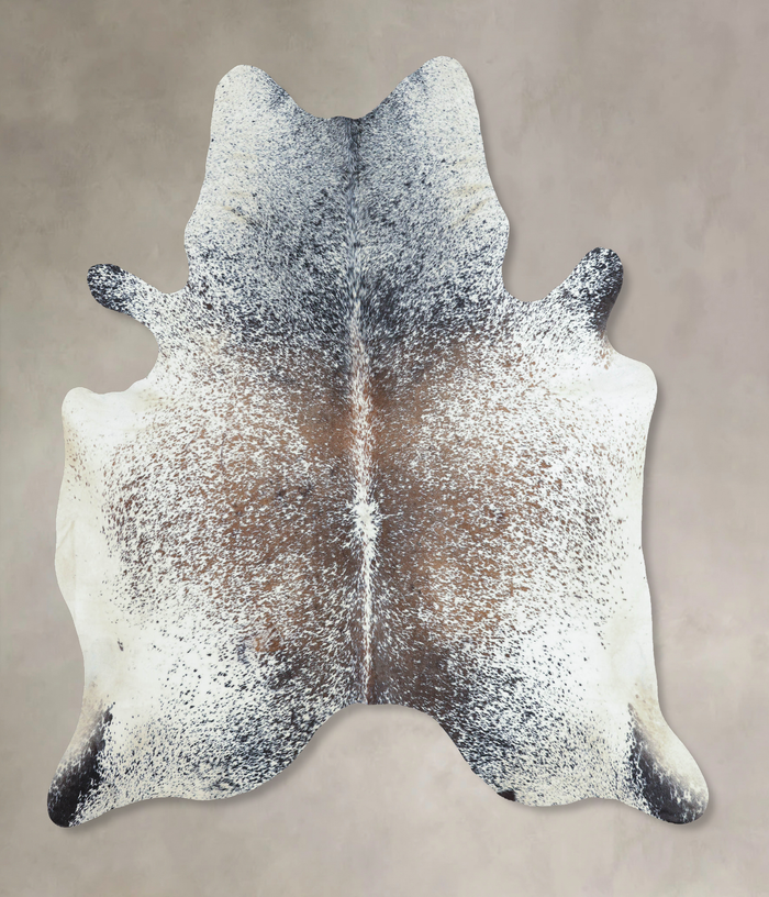 Salt and Pepper Brown Cowhide Rug #B8642