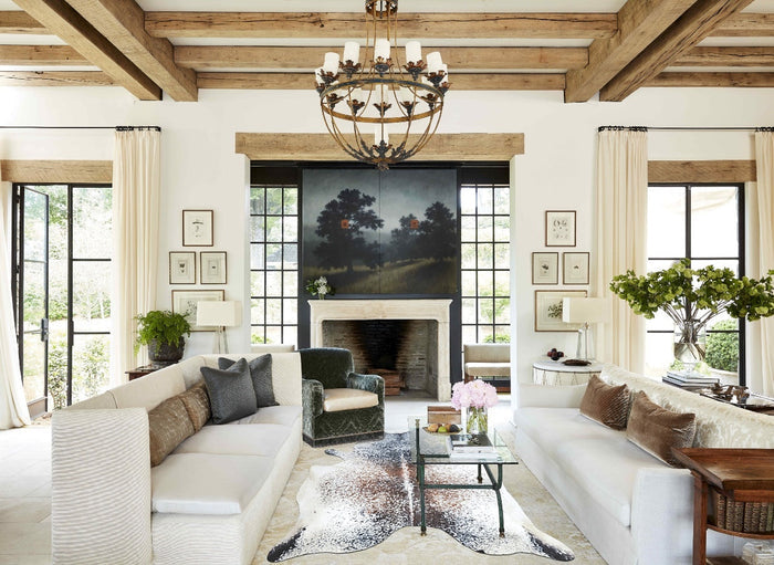 Salt and Pepper Brown Cowhide Rug #B8642