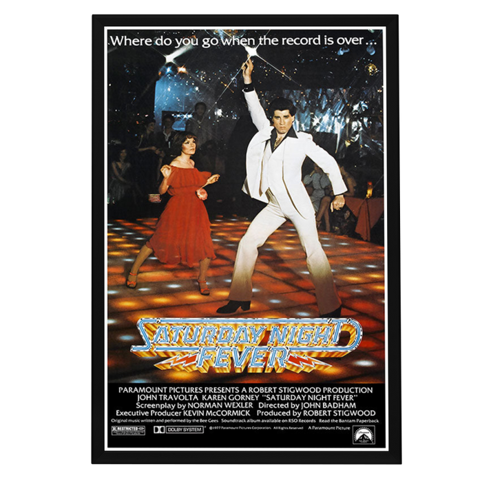 "Saturday Night Fever" (1977) Framed Movie Poster