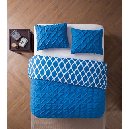 Scottsdale Pinch Pleat Reversible 3-Piece Bedding Duvet Cover Set - EK CHIC HOME