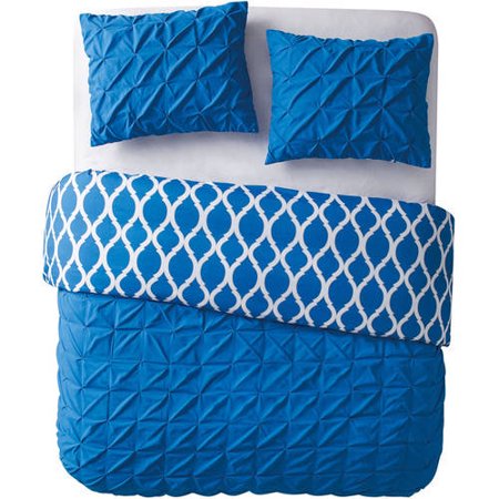 Scottsdale Pinch Pleat Reversible 3-Piece Bedding Duvet Cover Set - EK CHIC HOME
