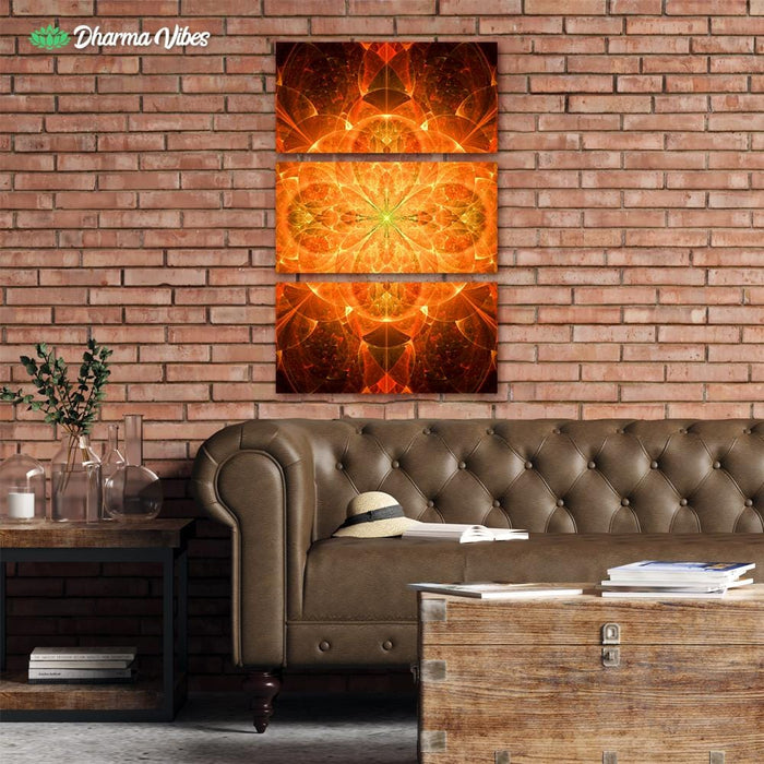 Solar Frequence by YantrArt 3-Piece Canvas