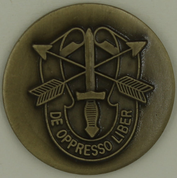 Special Forces Group Airborne Green Beret Bronze Army Challenge Coin