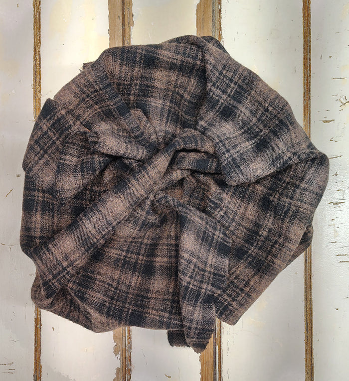 Spiced Pumpkin Hand Dyed Plaid Wool (Dark)