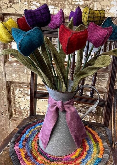 SPRING BOUQUET Tulip Paper Pattern - All About Ewe Wool Shop