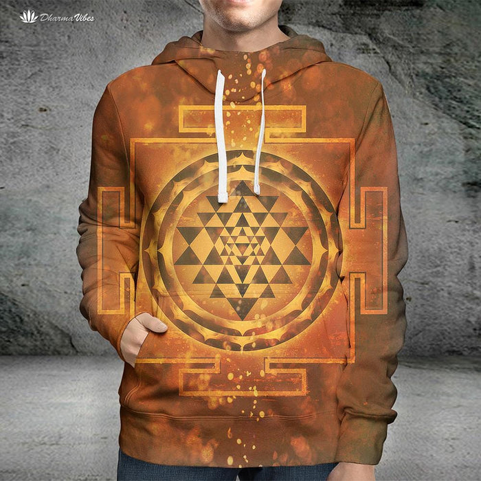 Sri Yantra by McAshe Yoga Hoodie