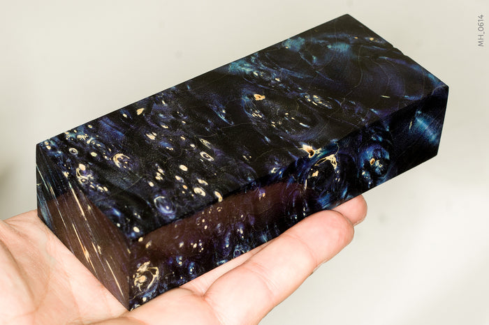 Stabilized box elder burl wood block