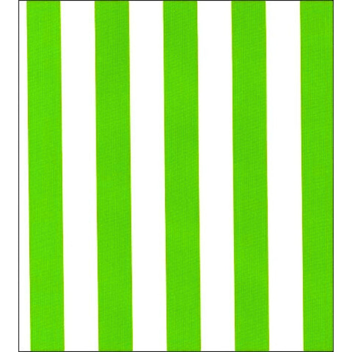 freckled sage stripe lime green oilcloth swatch
