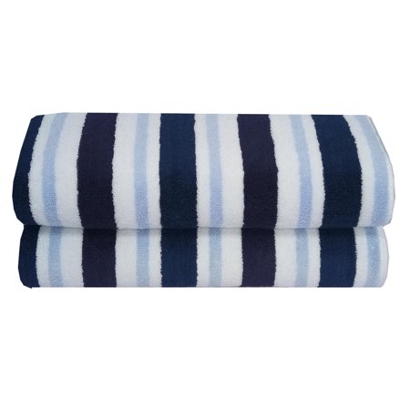 Striped Performance Bath Sheet Set, 2 Pack - EK CHIC HOME
