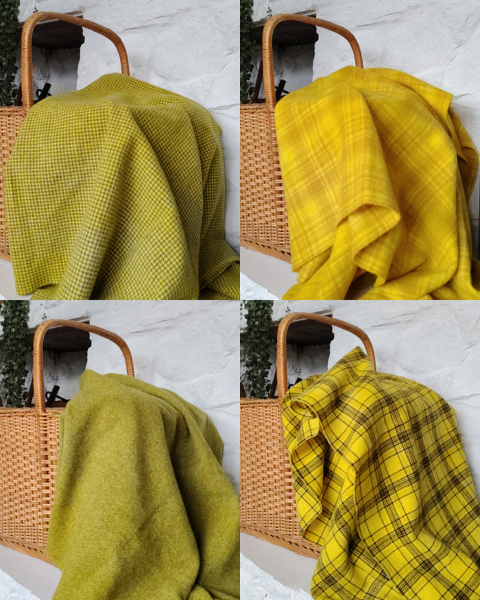 Sun Yellow Hand Dyed Wool Fat Eighth Bundle