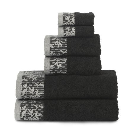 Superior 100-percent Cotton Wisteria 6-Piece Towel Set - EK CHIC HOME
