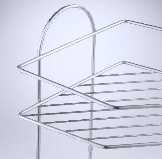 KIWAMETAL bathroom shelf Stainless steel close-up detail