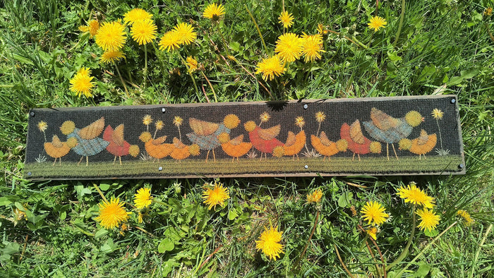 SWEET TWEETS & DANDELIONS Board Runner Paper Pattern - All About Ewe Wool Shop