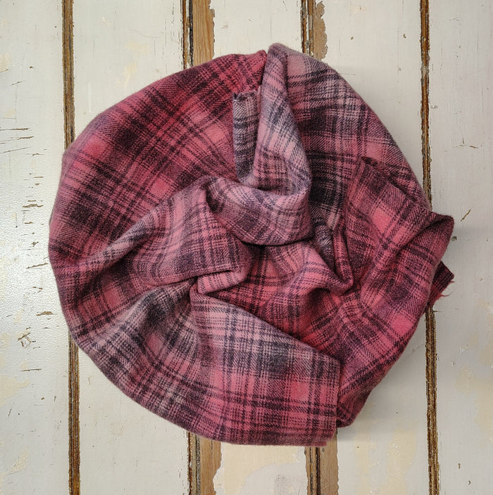 Terra Cotta Hand Dyed Plaid Wool (Medium)