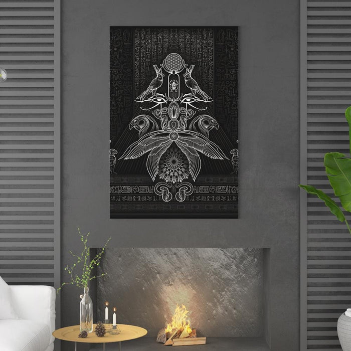 THE AUSPICES OF HORUS - BLACK by YantrArt 1-Piece Canvas