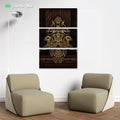 The Auspices of Horus - Golden by YantrArt 3-Piece Canvas