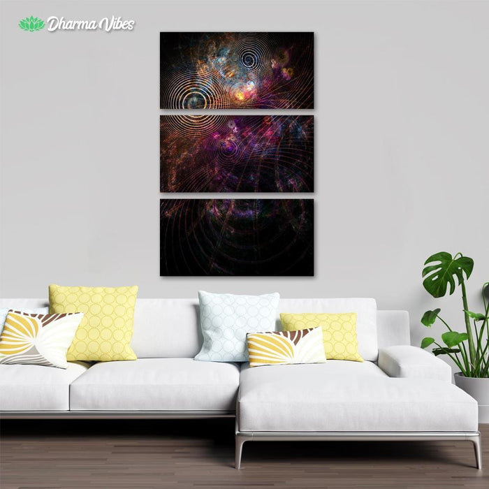 The Dark Cosmos by YantrArt 3-Piece Canvas