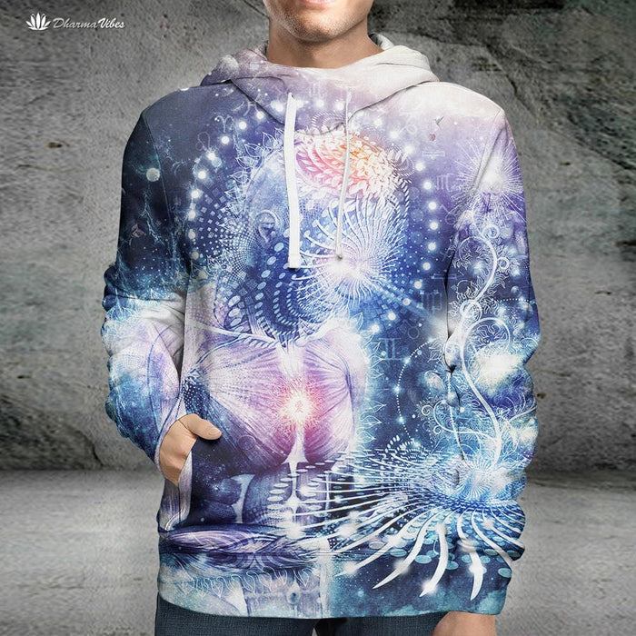 The Knowledge of The Planets by Cameron Gray Visionary Hoodie
