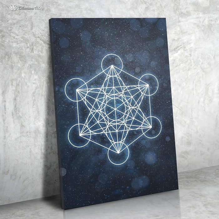 The Metatron Cube by McAshe Sacred Geometry 1-Piece Canvas