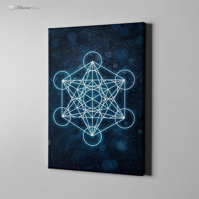 The Metatron Cube by McAshe Sacred Geometry 1-Piece Canvas