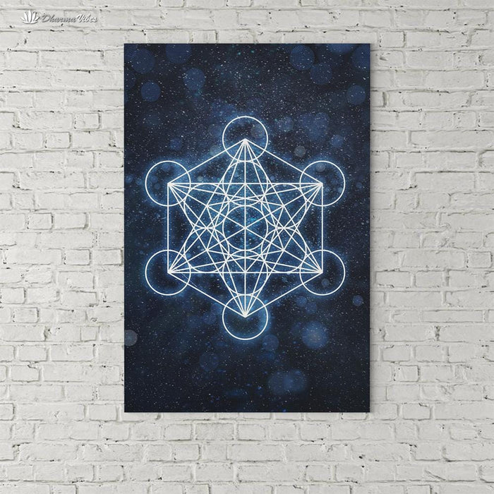 The Metatron Cube by McAshe Sacred Geometry 1-Piece Canvas